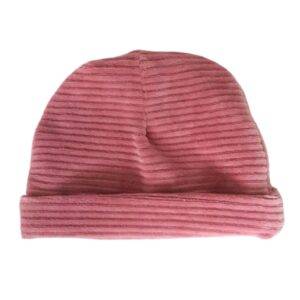 Mutsje brede rib oudroze 12-18 maanden