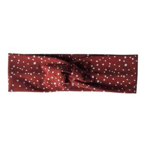 Twisted haarband - tricot terra stipjes - maat 86/92