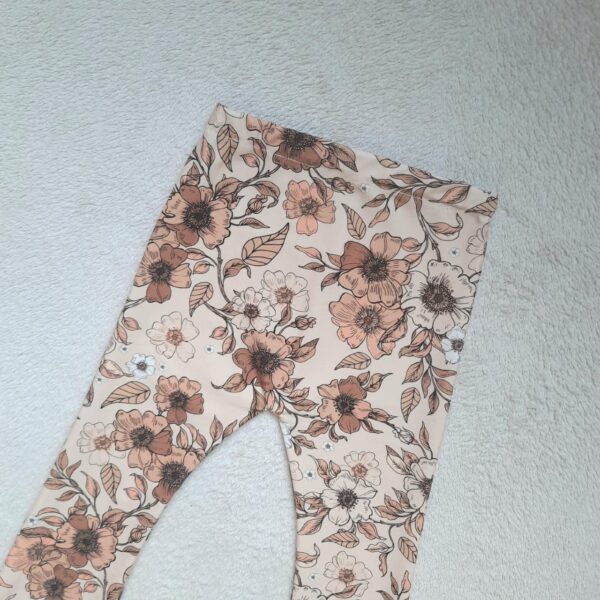 Flared legging bloem beige maat 86/92 - Afbeelding 3