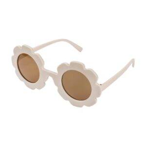 Zonnebril bloem off white