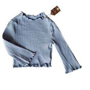 Licht blauw shirt trompet mouw maat 62/68