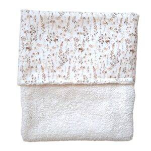 Wiegdeken teddy naturel – droogbloemen