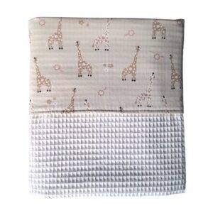 Wiegdeken crème - offwhite - giraffen