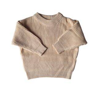 Beige trui gebreid maat 74/80