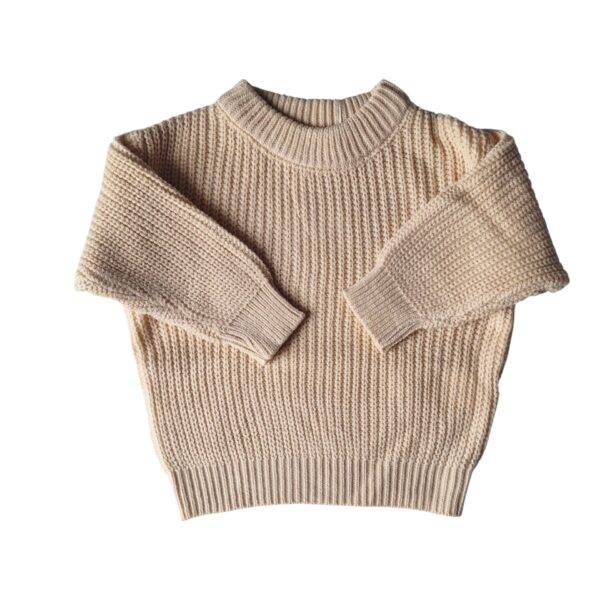 Beige trui gebreid maat 74/80