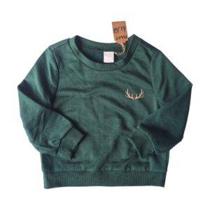 Trui / sweater donkergroen gewei maat 74/80