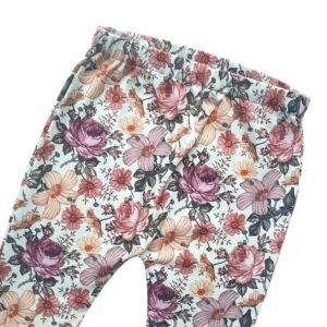Flared legging Engelse tuin lila maat 98/104