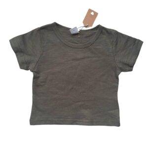 Shirt korte mouw donkergroen maat 74/80