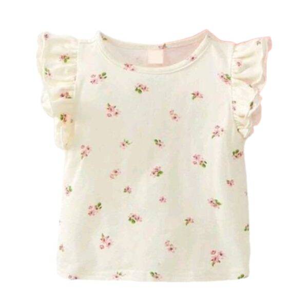 Shirt met bloemetjes maat 50/56