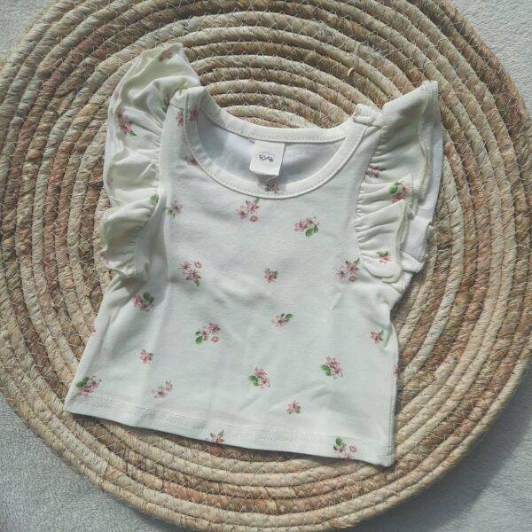 Shirt met bloemetjes maat 50/56 - Afbeelding 3