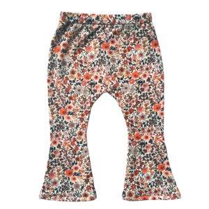 Flared legging aquarel flowers maat 50/56