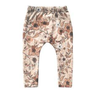 Legging bloem beige maat 74/80