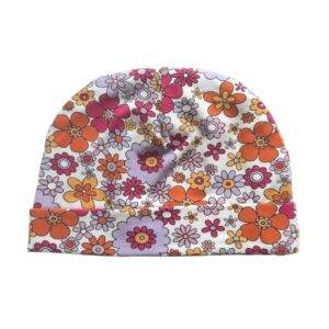 Mutsje flower power maat 74/80 / 6-12 maanden