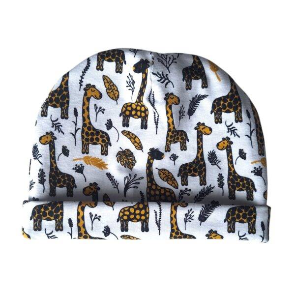 Mutsje giraffes maat 50/56 / 1-3 maanden