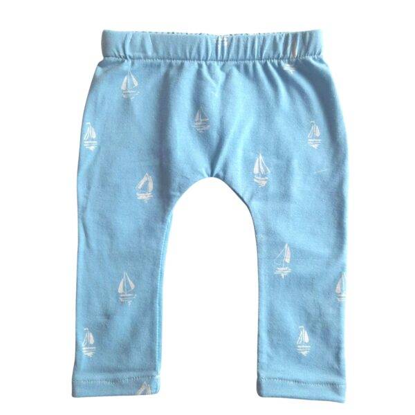 Legging lichtblauw bootjes maat 74/80