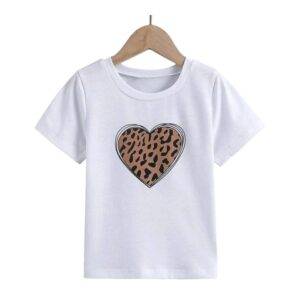 Shirt wit panter hart maat 110/116