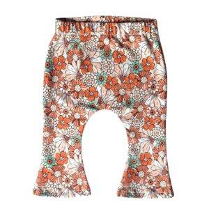 Flared legging vrolijke bloem maat 74/80