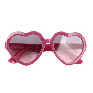 Zonnebril hartjes rood roze glitter