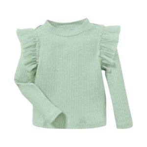 Mintgroen shirt met tule ruches maat 50/56
