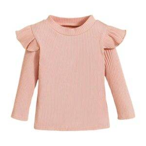 Roze shirt lange mouw maat 110/116