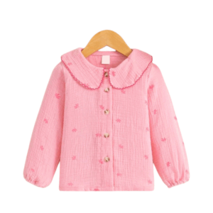 Roze blouse maat 110/116