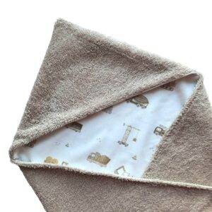Wikkeldoek badstof beige – bouwvoertuigen