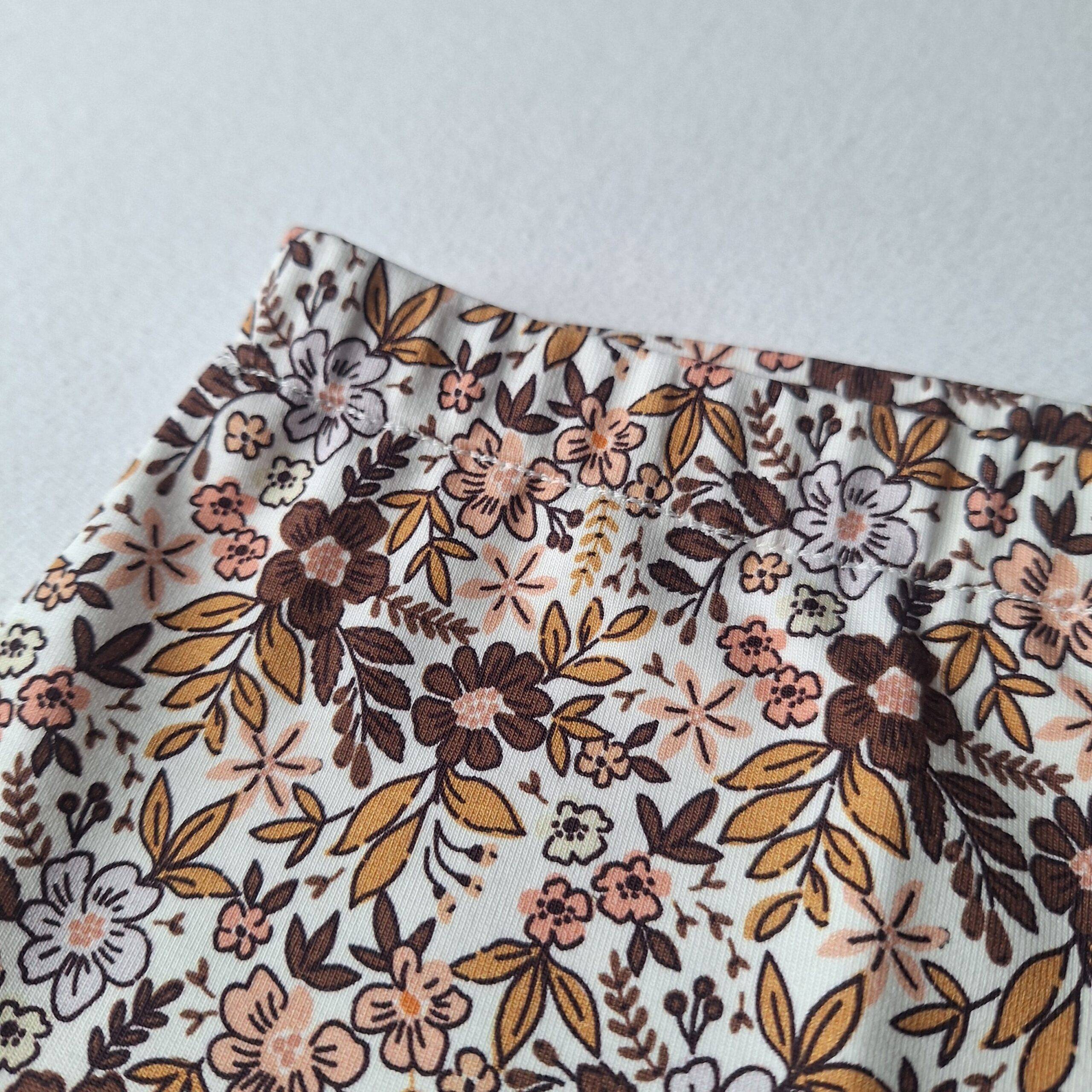 Flared legging gemengde bloem ecru maat 74/80 - Afbeelding 2