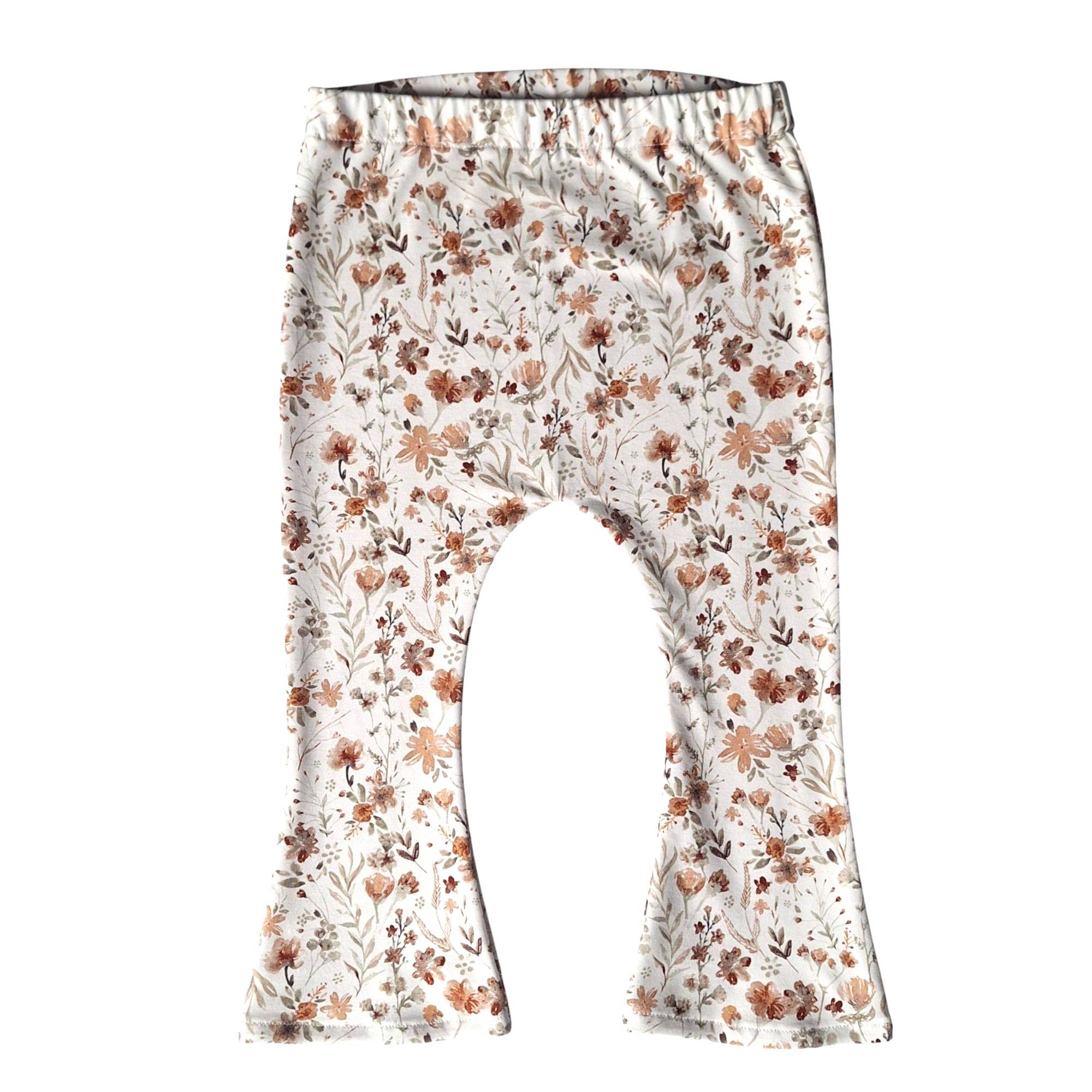 Flared legging herfstbloem maat 74/80
