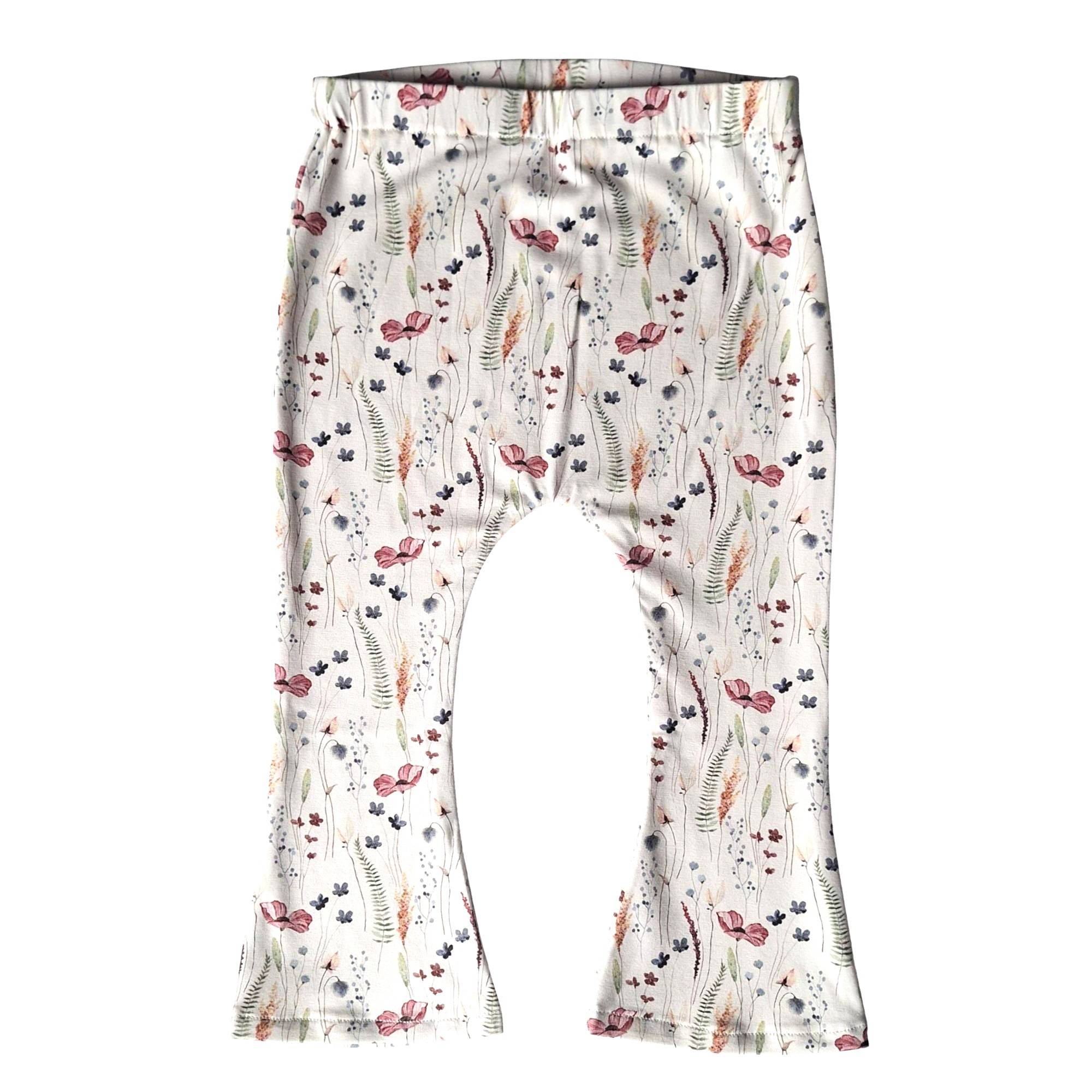 Flared legging veld klaproos maat 74/80