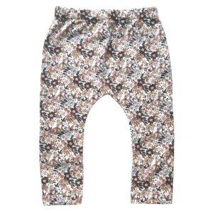 Legging gemengde bloem ecru maat 74/80