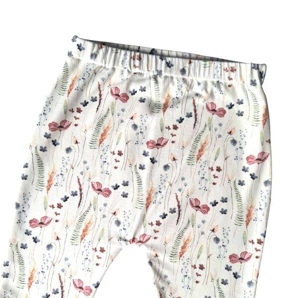 Flared legging veld klaproos maat 98/104