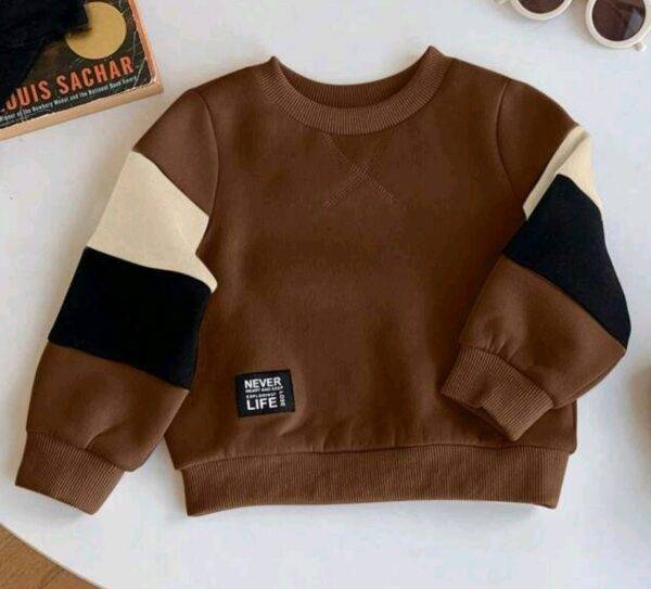Trui / sweater bruin en beige – maat 74/80 - Afbeelding 3