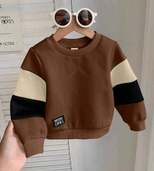 Trui / sweater bruin en beige – maat 74/80 - Afbeelding 2
