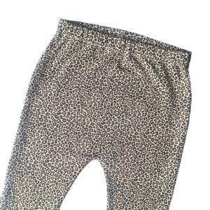Flared legging beige panter maat 98/104