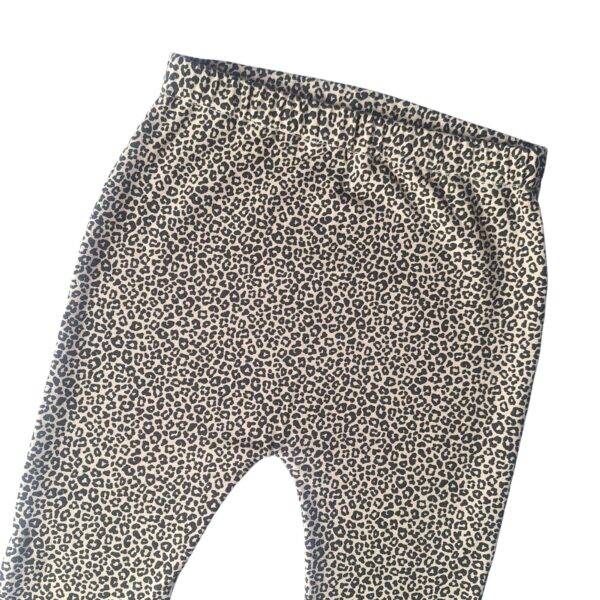Flared legging beige panter maat 98/104