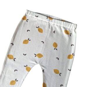 Flared legging citroentjes maat 98/104