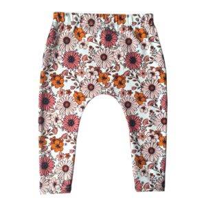 Legging vintage madeliefjes klei roze maat 50/56
