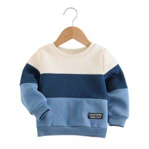 Sweater blauw gestreept maat 74/80