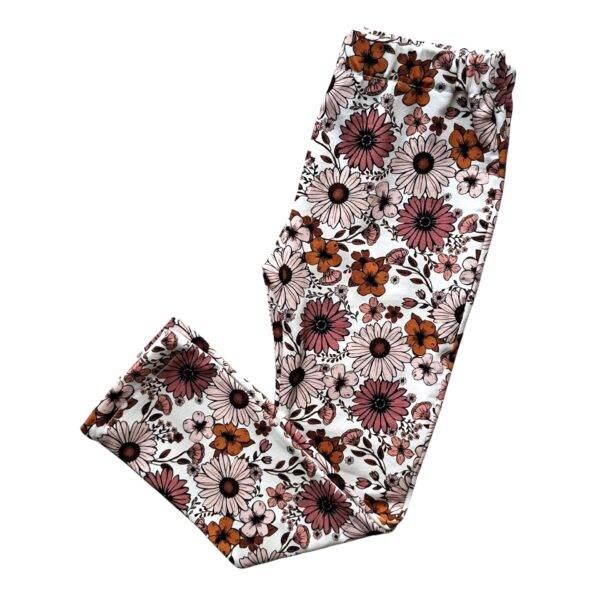 Legging vintage madeliefjes klei roze maat 98/104 - Afbeelding 2