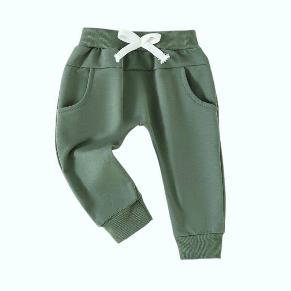Legging groen met strik maat 74/80