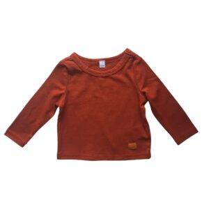 Roest gemêleerd shirt maat 62/68