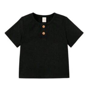 Zwart shirt met knoopjes maat 62/68