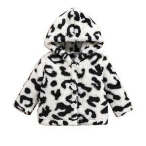 Fleece jasje panter zwart-wit maat 62/68