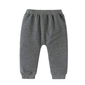 Legging donkergrijs met strik maat 98/104