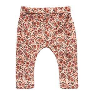 Legging ribstof struikbloem maat 74/80