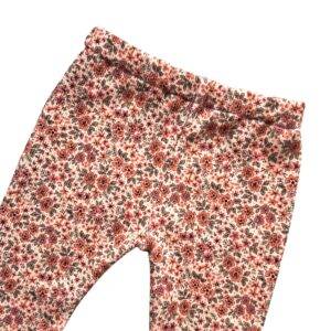Legging ribstof struikbloem maat 110/116