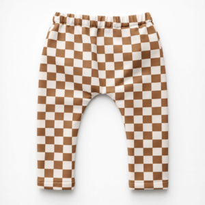 Legging blokjes bruin maat 74/80