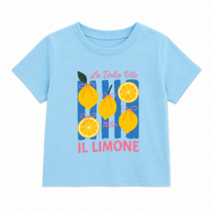 Blauw shirt 'Il limone' - maat 98/104